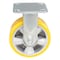 Vestil Polyurethane Rigid Caster 6 In. Diameter x 2 In. Width 661 Lb. Capacity Yellow/Gray CST-PY-6X2PUA-R - alternate 3